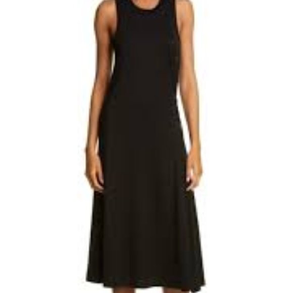 Rag & Bone Black lace up midi dress - Picture 4 of 9